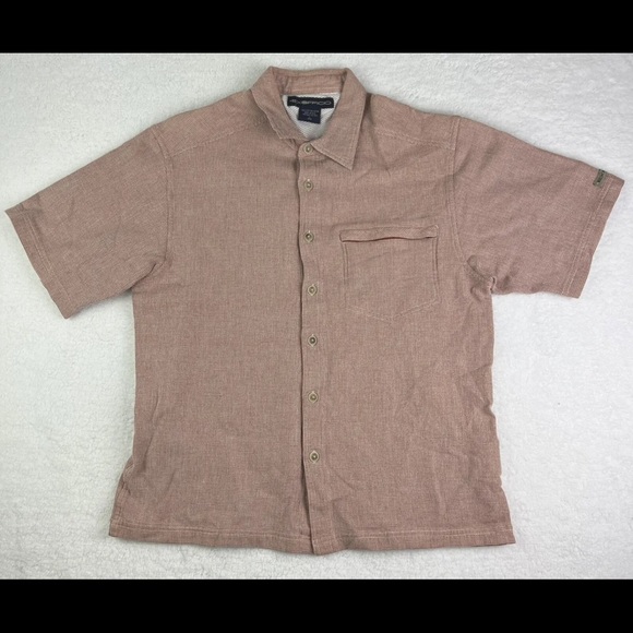 ExOfficio Shirt Mens Large Button Up Vented Back Seersucker‎ Fishing Outdoors - Picture 1 of 8